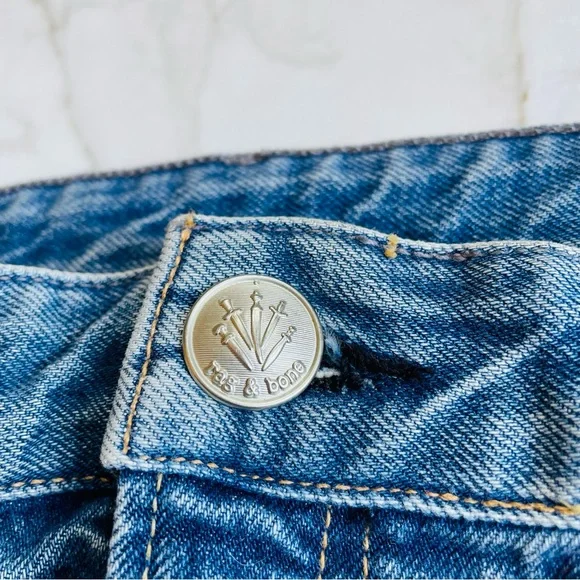 Rag & Bone Ruth Super High Waist Straight Leg Jeans Size 32 $295 Quiet Luxury - Picture 7 of 14